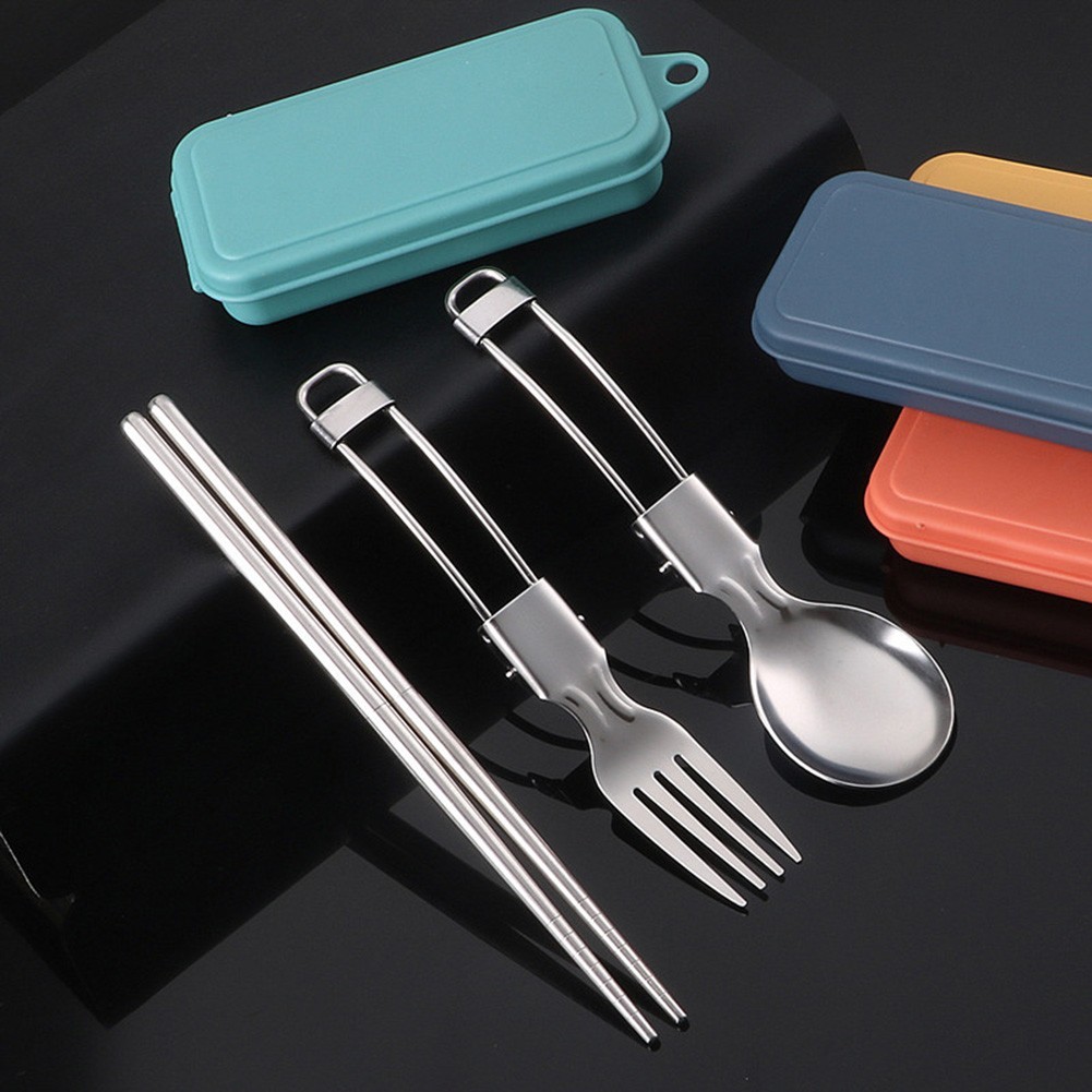 Picnic Cutlery Camping Utensil Easy Storage Foldable Design Functional