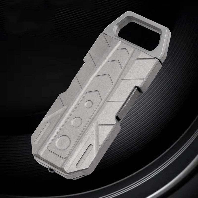EDC Titanium Belt Buckle Portable Men’s Belt Clip Waist Hang Keychain Crowbar