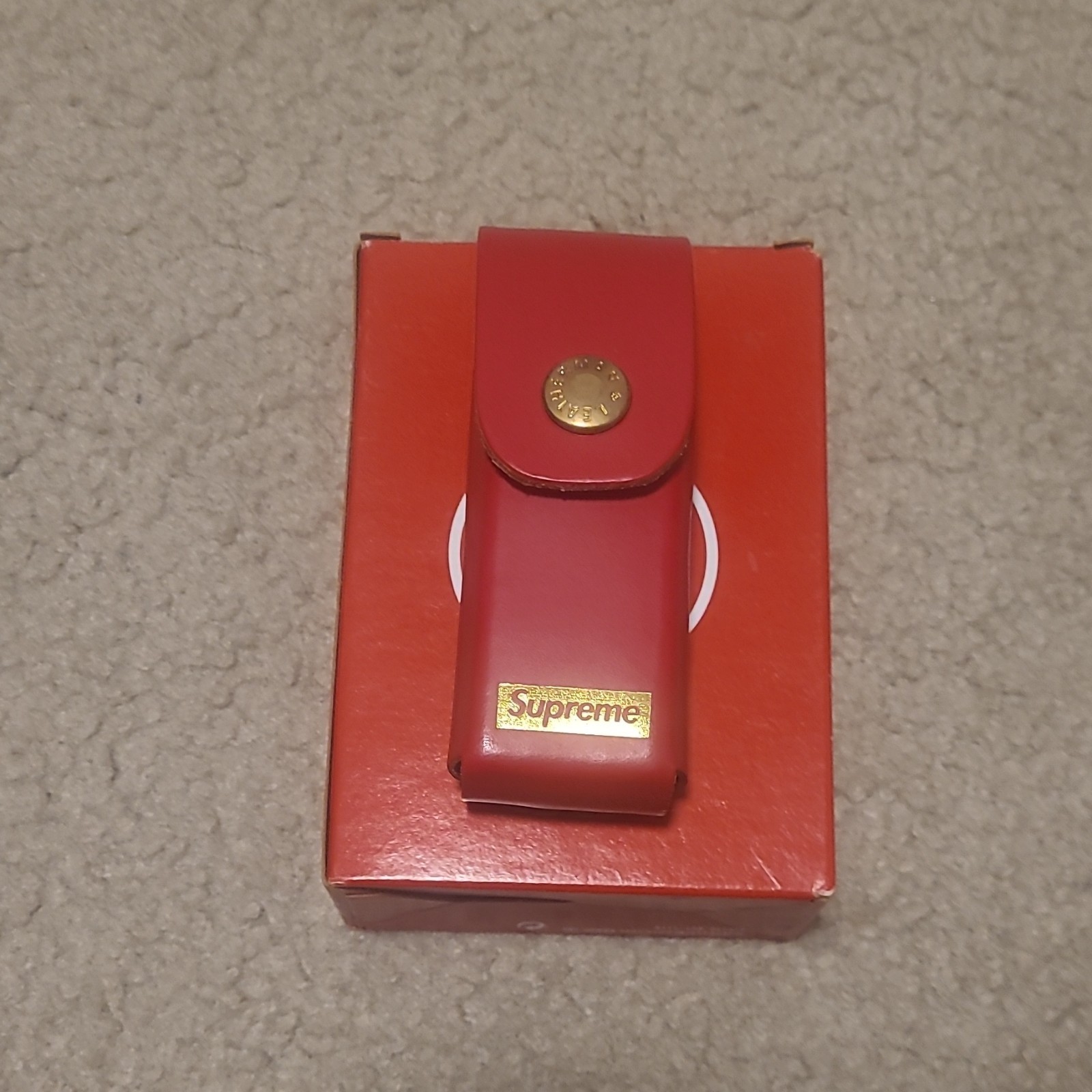 Supreme x Leatherman Rebar Style PS Multi-Tool Red Sheath, Stainless Steel, Box
