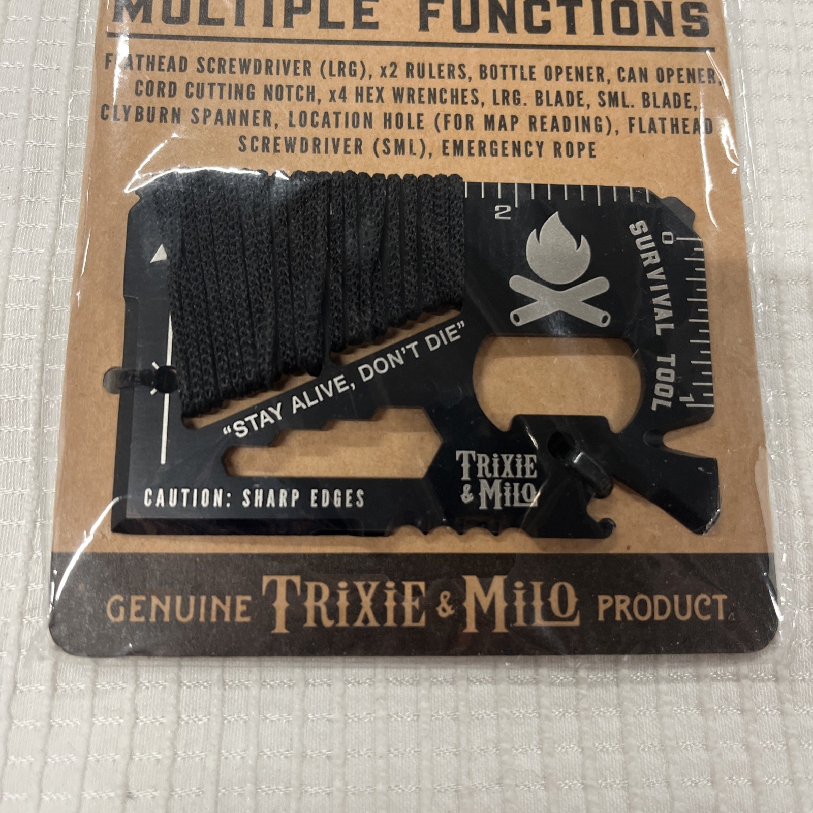 Genuine Trixie & Milo Product Pocket Survival Tool Multiple Functions