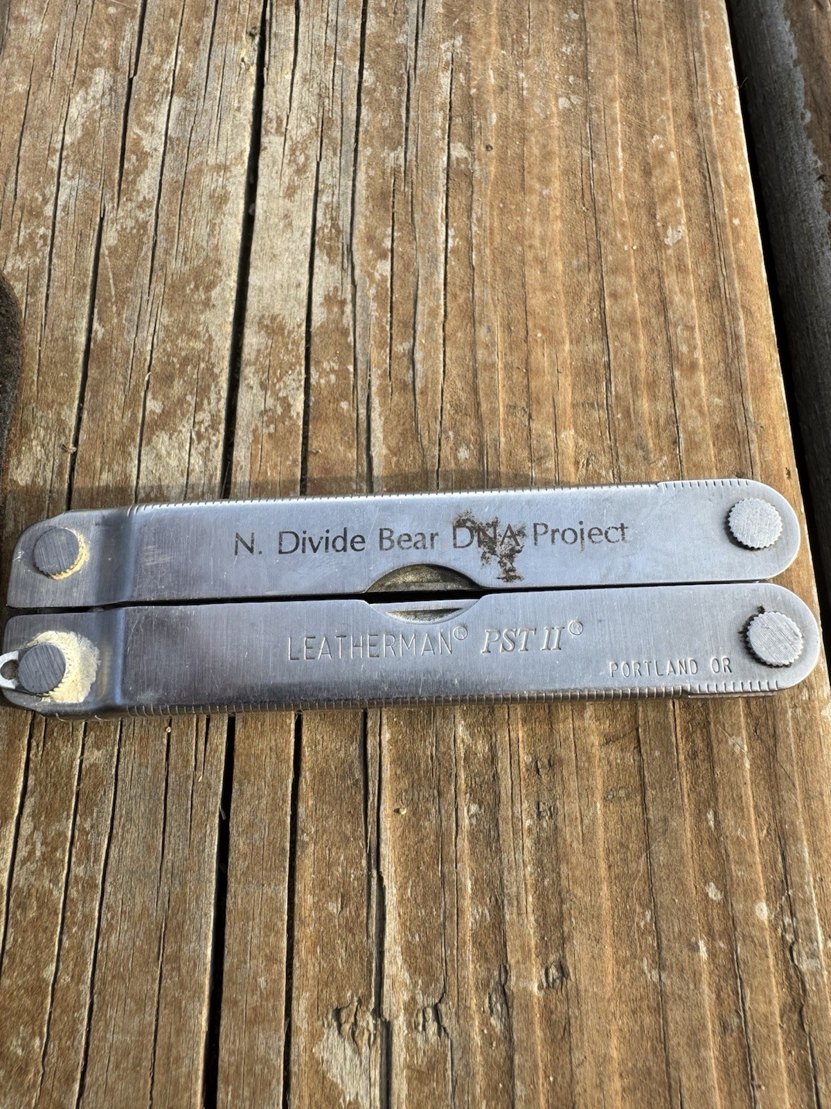Vintage Letherman Multi Tool With Leather Sheath Portland 03/04 Engraved