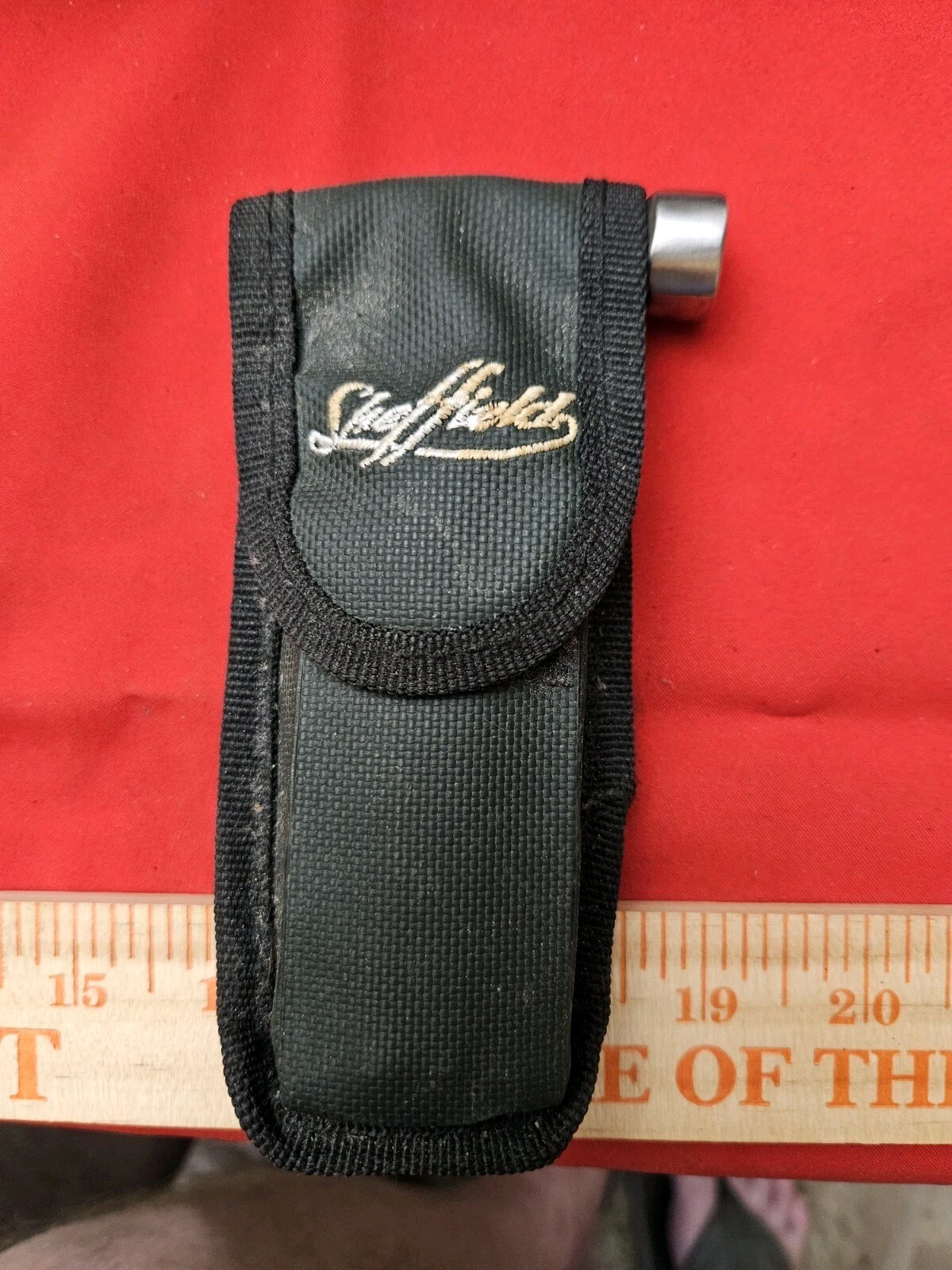 Vtg Sheffield Multi-Tool With Original Case Hammer Pliers Can Opener & More