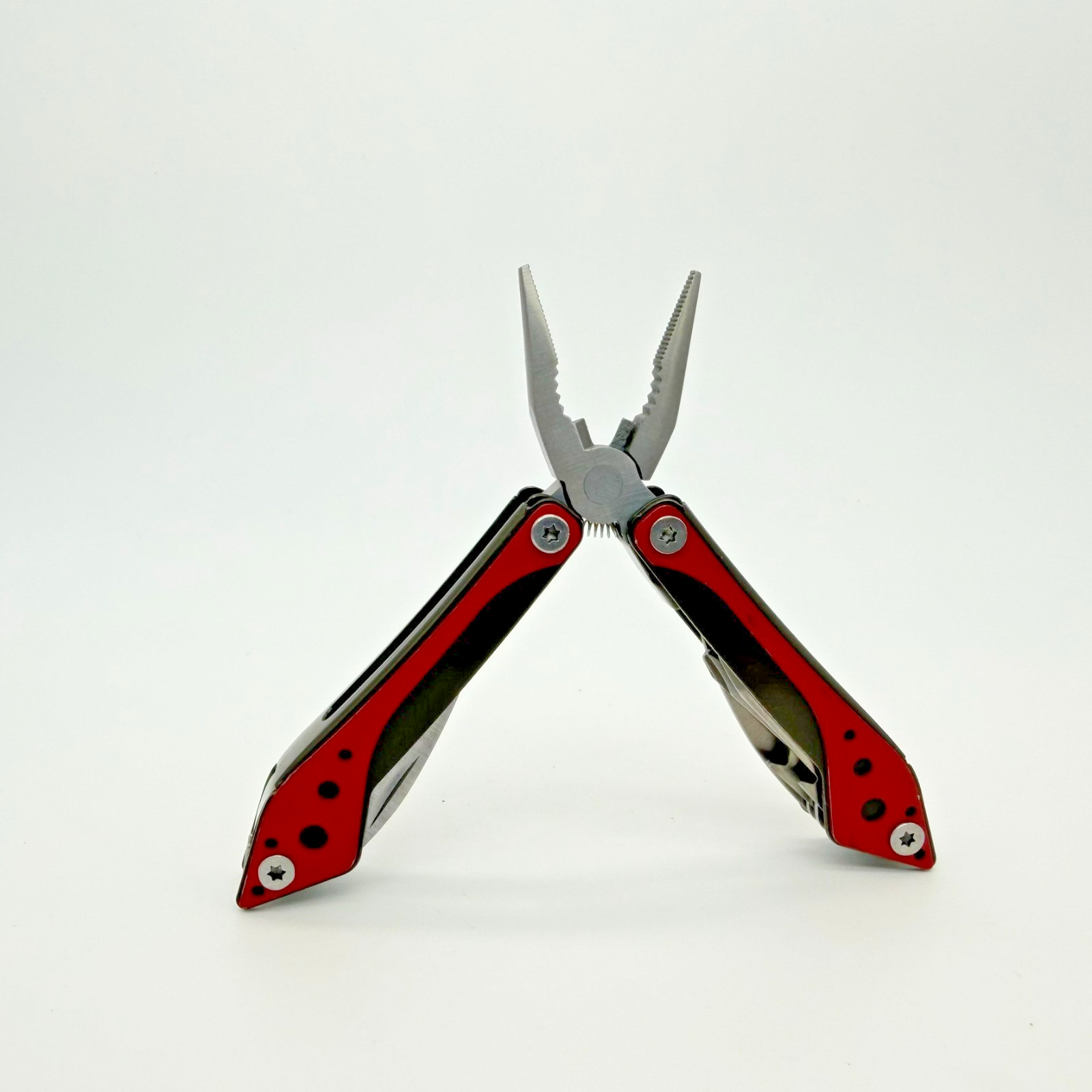 Cabela’s 8-in-1 Small Multi-Tool Red Stainless Steel Pliers Saw Scissors EDC