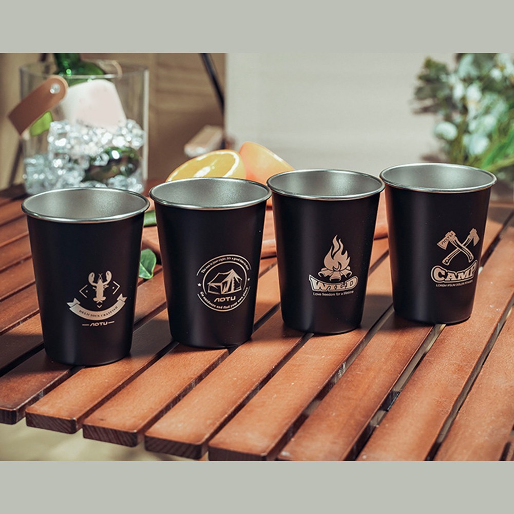 Eco Friendly Reusable 304 Stainless Steel Mugs Great for Camping Trips