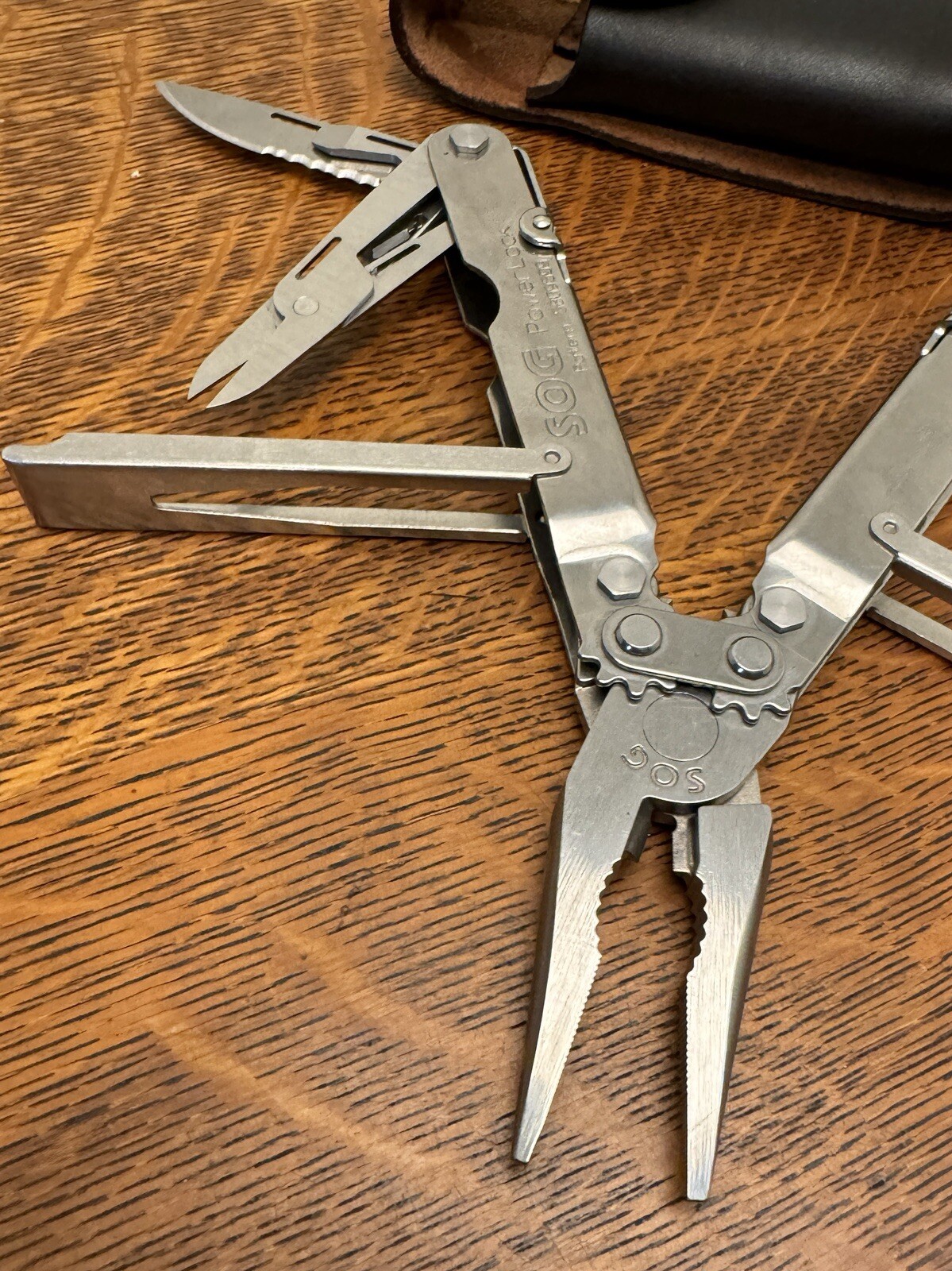 VINTAGE EARLY SOG POWER LOCK S60 UNUSED IN BOX/CASE MULTI TOOL KNIFE LYNNWOOD WA