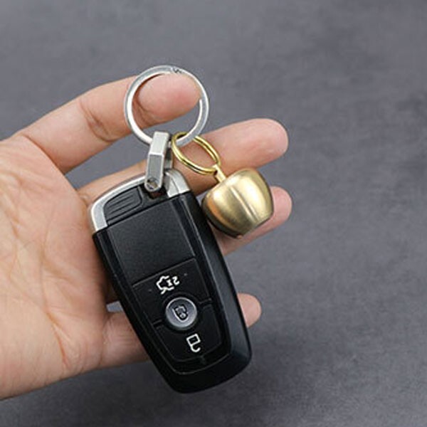Brass Keychain Waterproof Storage Box Sealed Pill Capsula Portable Tank EDC Tool