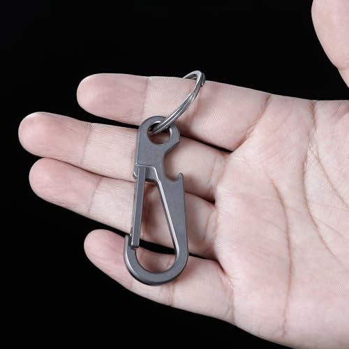Titanium Keychain Quick Release Bottle Opener EDC Tool Lightweight 14g Camping