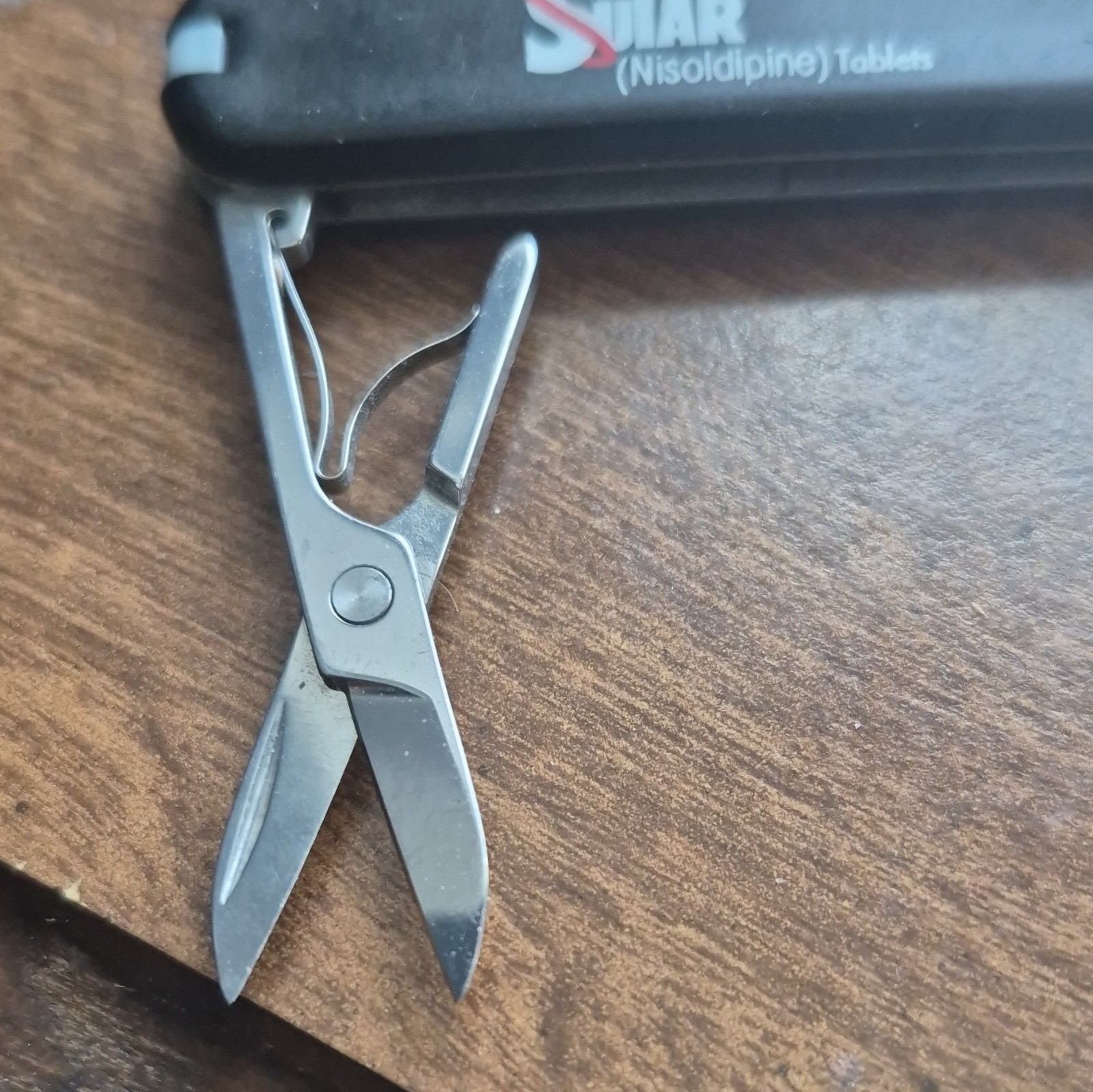 Victorinox Classic Black Multi-Tool 5 Tools Knife Scissors File Keyring