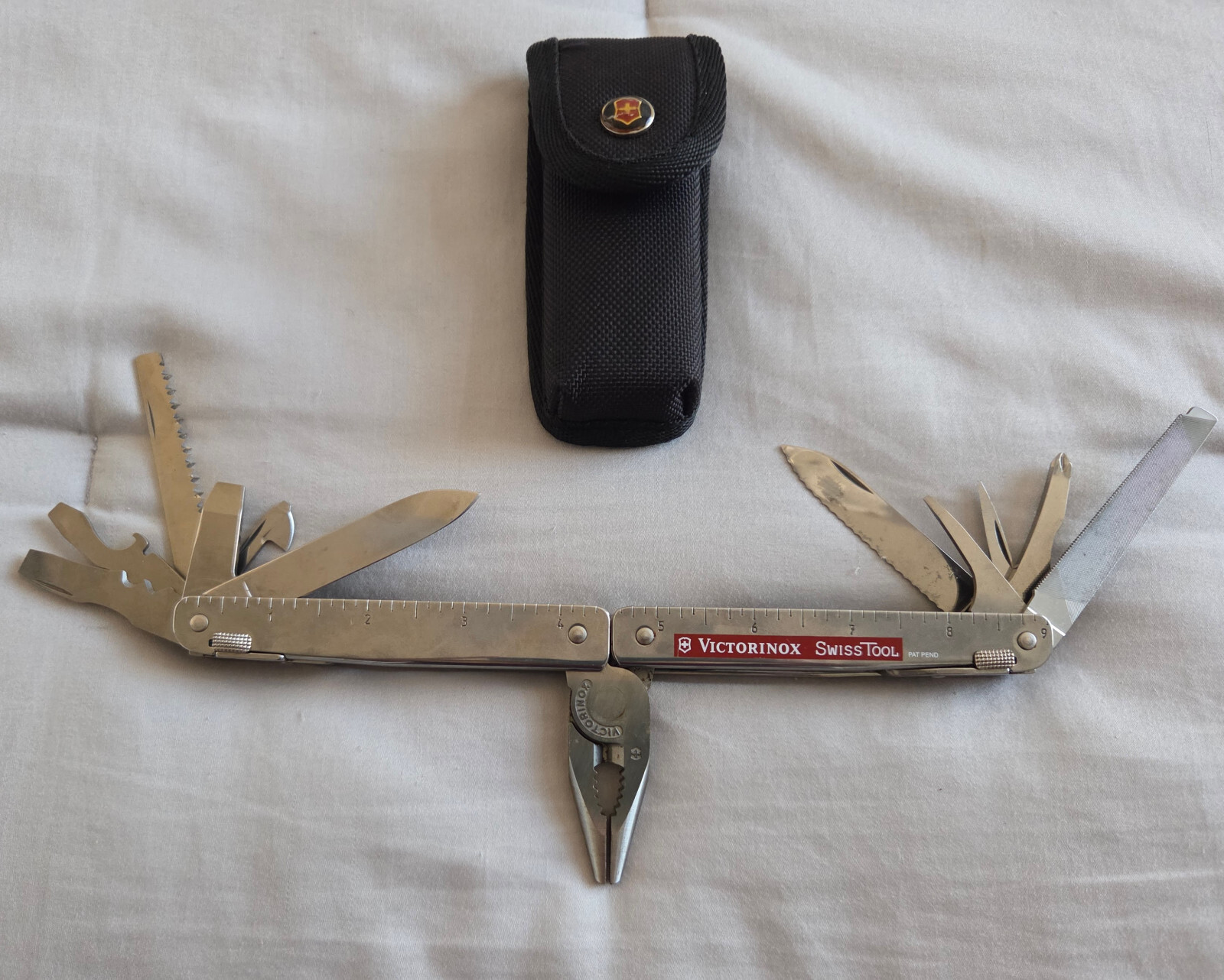 Vtg Victorinox SwissTool Pat Pend Swiss Army Knife Multi Tool Plier with Sheath