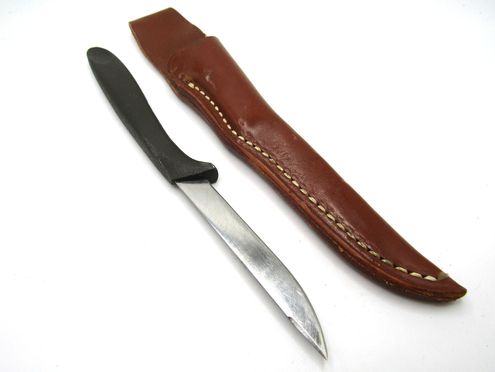 Vintage Gerber Trout & Bird Knife Original Leather Sheath Portland USA 3″ Blade