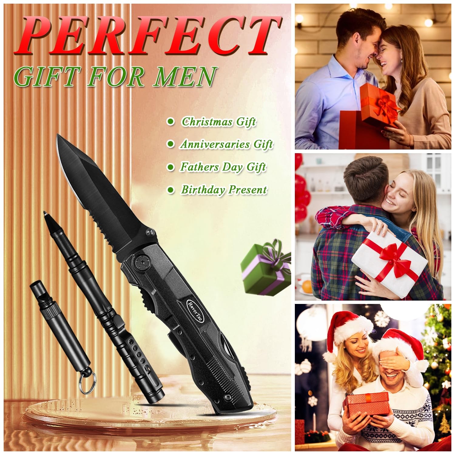 Multitool Knife Set, Gifts for Husband, Boyfriend, Dad, 15in1Multitool Fair…