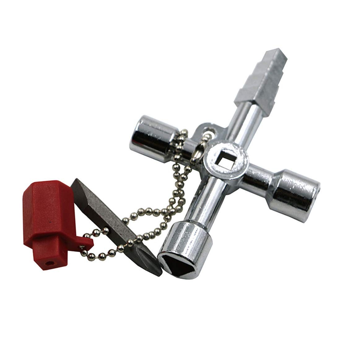 4In1 Universal Cross Triangle Square Round Key Multifunction Alloy Wrench