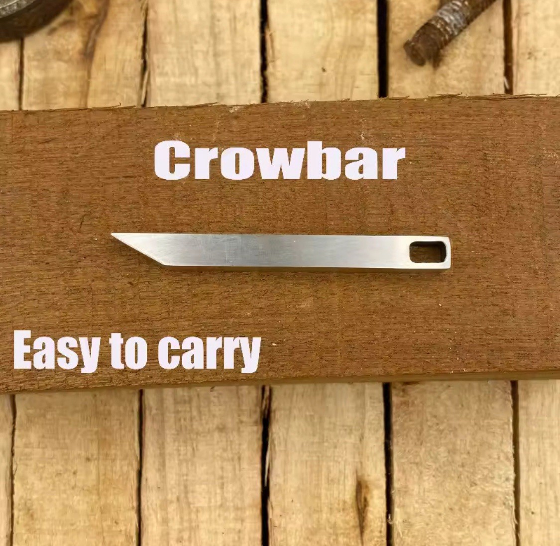 EDC Stainless Steel Pry Bar Travel Mighty Mini Keychain Carton Opener Camping Gi