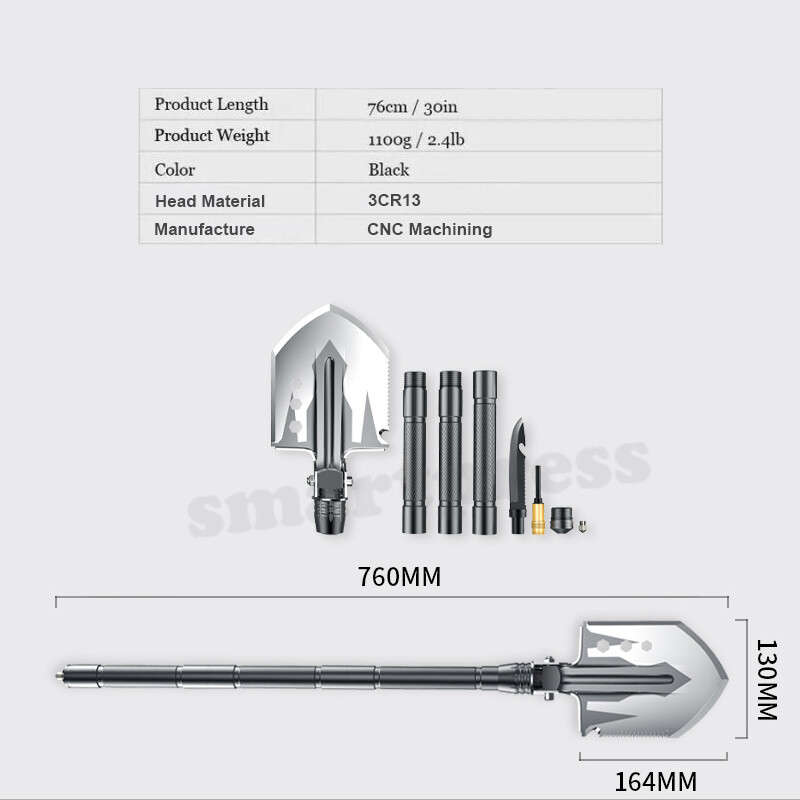 Multifunction Tactical Shovel Outdoor Folding Camping Survival Tools Military