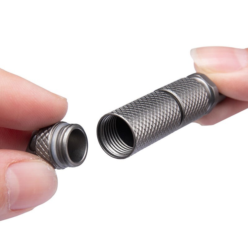 Mini Titanium Alloy Waterproof Case Portable Keychain Pendant EDC Multi Tool