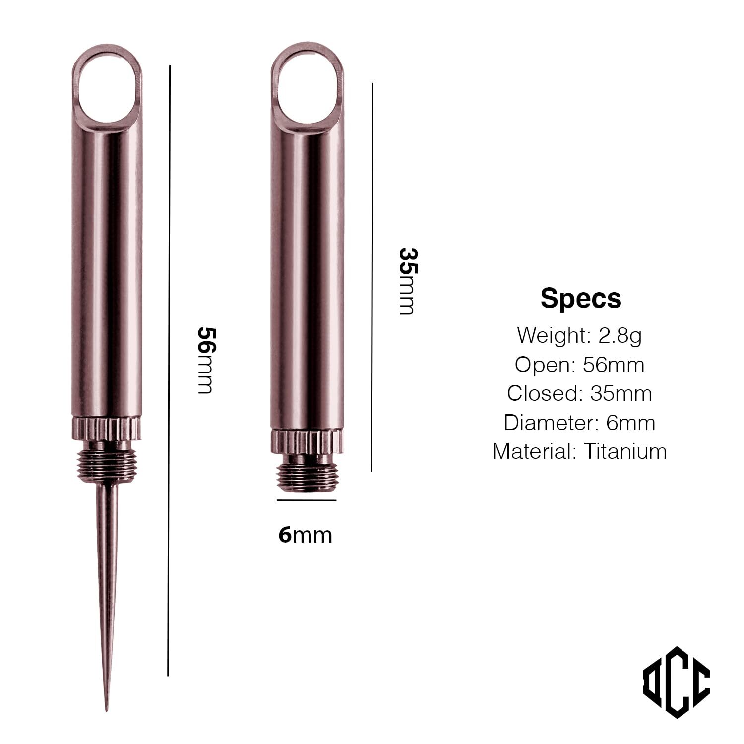 DAILYCARRYCO. TiPick Titanium Toothpick Keychain Holder – Portable Metal Trav…
