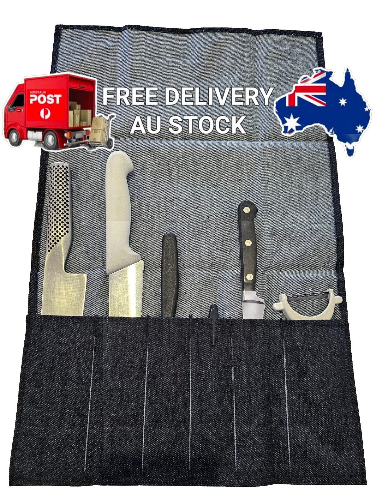 Handmade Knife Bag – 6 Slots | Ideal for Fishing, Chefs & Camping