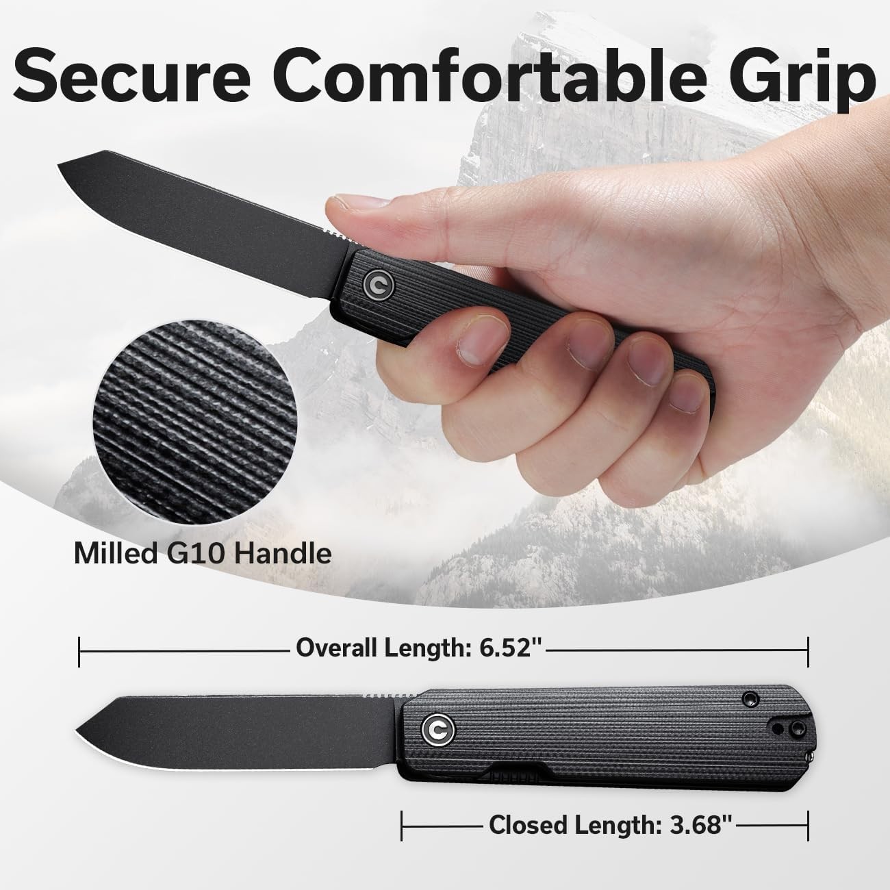 Sendy Folding Knife 3-in-1 Multitool, Nitro-V Blade, Ambidextrous, Men Gift