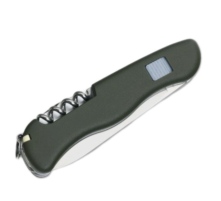 Victorinox Hunter Swiss Army Knife Olive Drab 0.8873.4 W/Sheath Great Condition