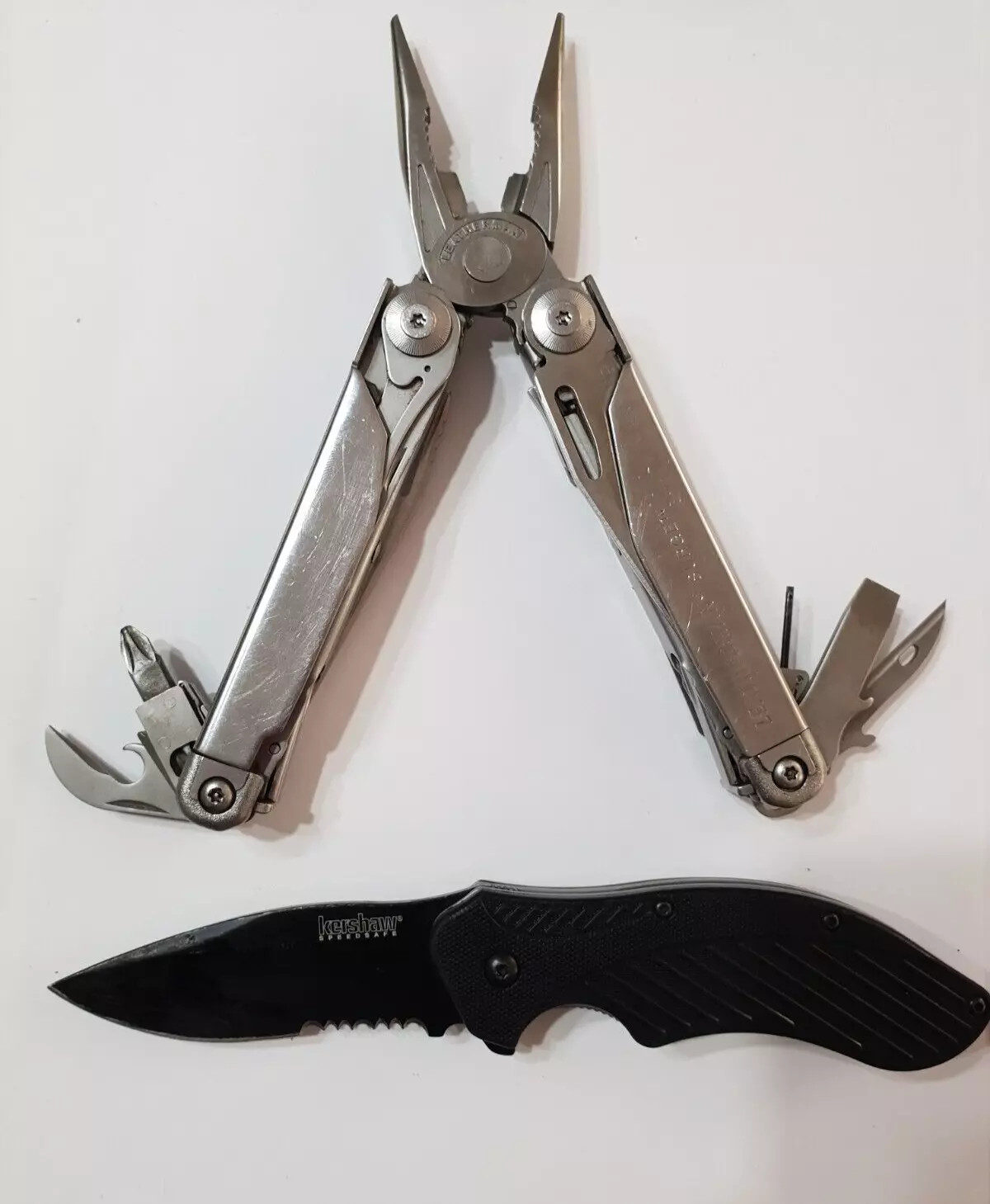 🔥 Leatherman Surge Multi Tool Large Scissors Heavy Duty + Kershaw Folding Set