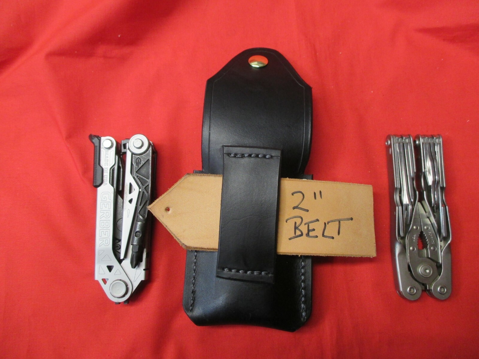 Leather Sheath for Gerber Center Drive or Schrade Tough Multi Tool. R or L Hand
