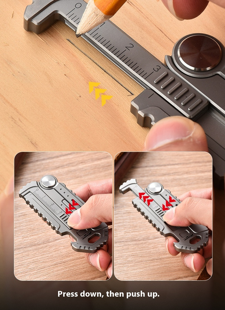 Titanium Alloy EDC Keychain Multi Tool Survival Gear