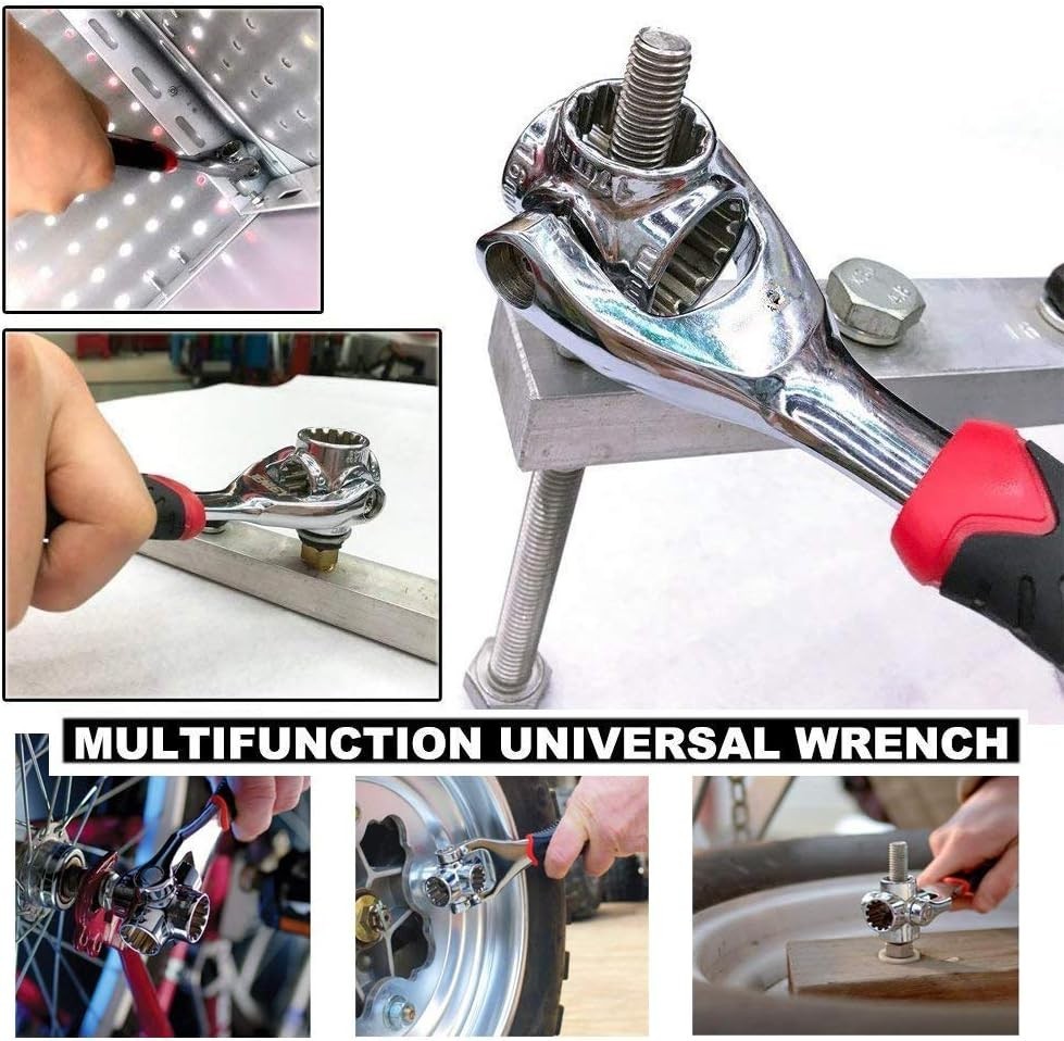 Universal Wrench 52 in 1 Socket Tool Multifunctional 360° Rotating Head