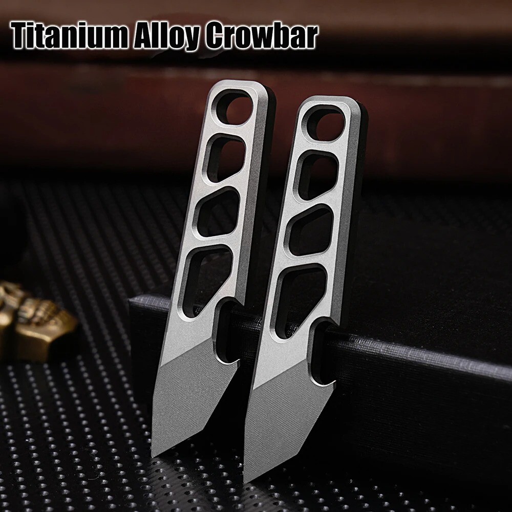 55mm TC4 Titanium Alloy Crowbar EDC Portable Open Tool Bottle Opener Pry Bar