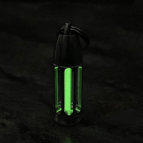 Titanium Luminous Tube Pendants Paracord Beads Key Ring Necklace Pendants 1 Pcs