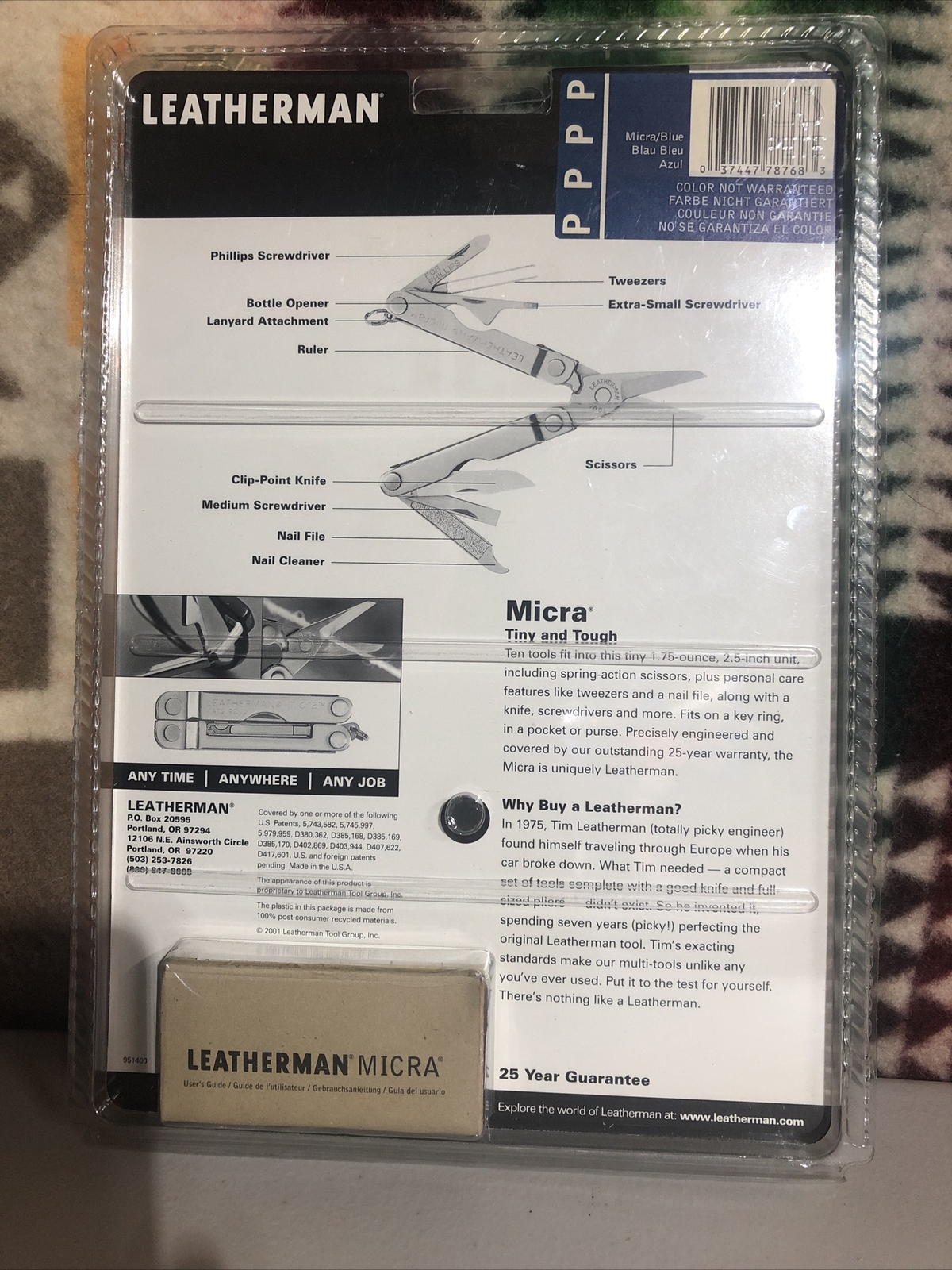 Leatherman Micra Blue translucent NOS RARE sealed