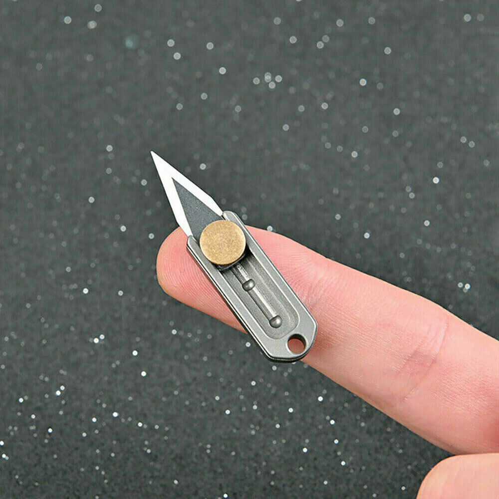 Alloy Brass Mini Knife Blade Survival Escape Key Chain Pendant EDC TOOL