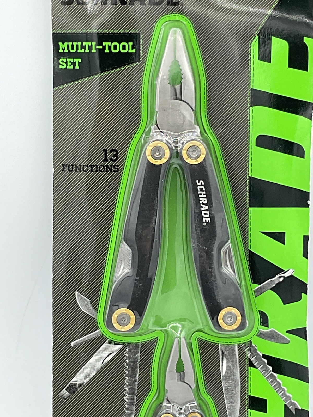 Schrade Multi-Tool Set – 13 And 12 Functions With Cordura Holsters – New