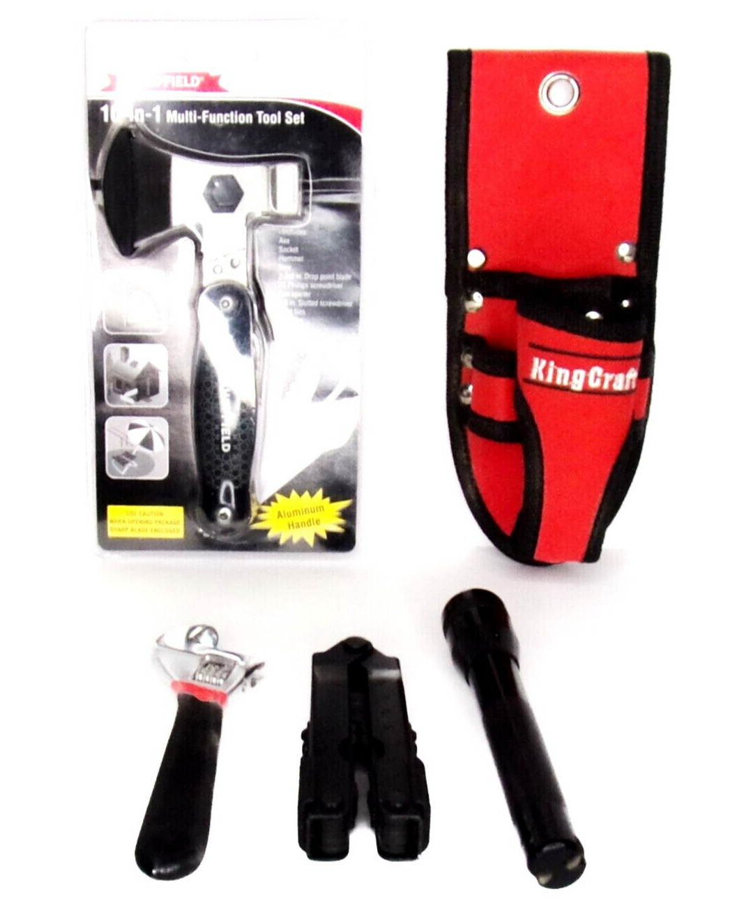 Sheffield Hatchet/Hammer 10-1 Multi Function Tool Set (#60258) New With Extras