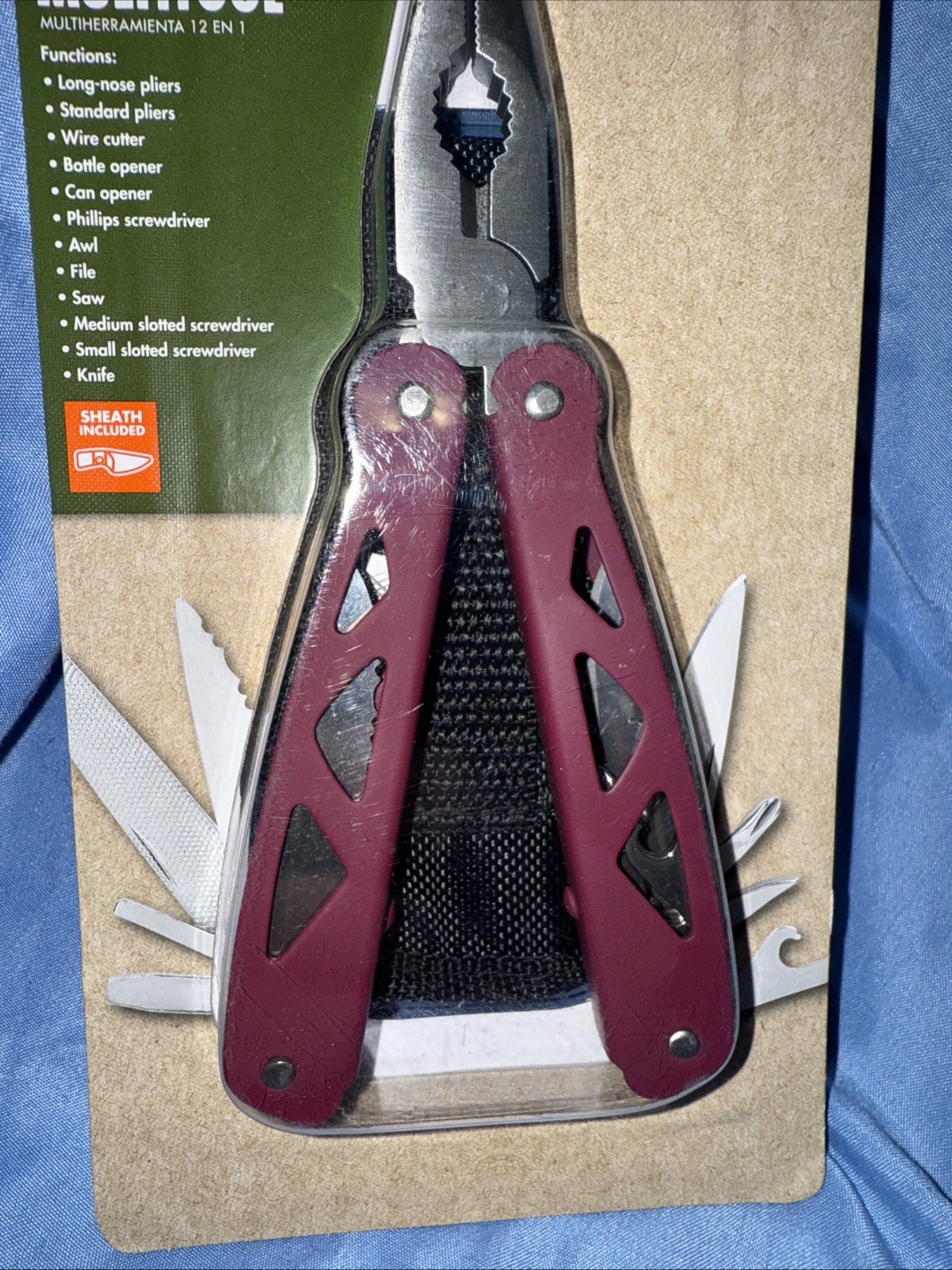 Ozark Trail 12-In-1 Multi-Tool with Sheath Hiking Outdoors Pocket Knife Camping