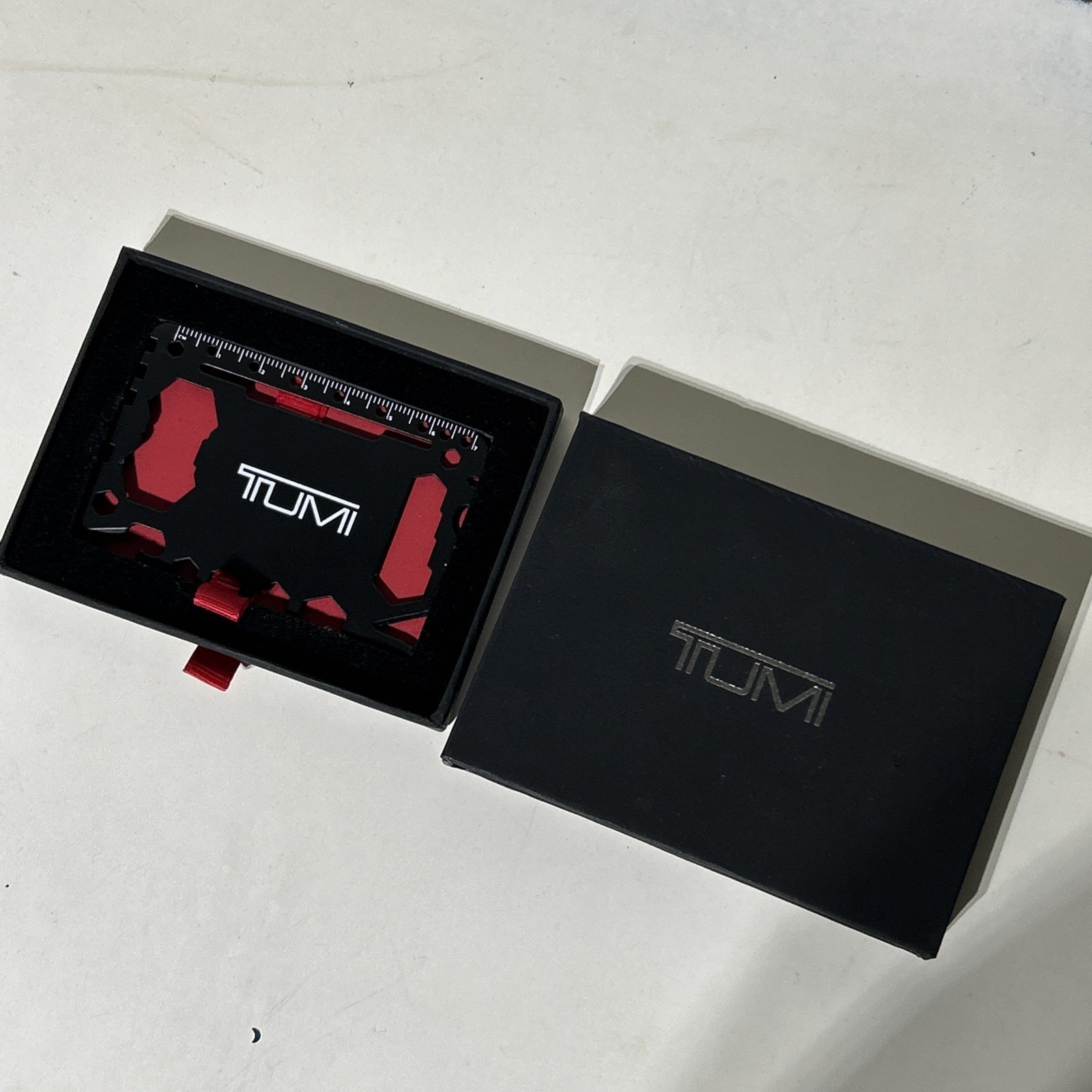 TUMI Multi-Tool Card Fits In Wallet With Box RARE (d7)