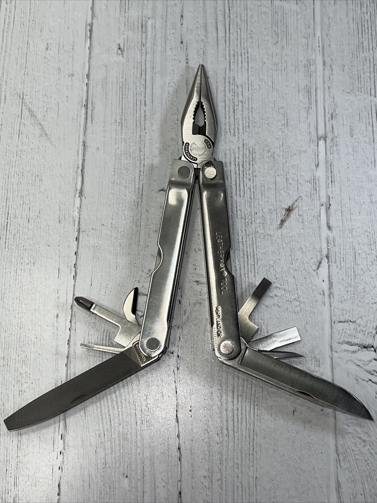 Vintage Leatherman Survival Pocket Multi-Tool 1997 w Leather Sheath New In Box