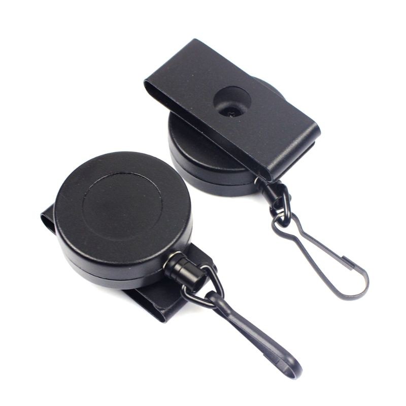 Retractable Badge Holder Heavy Duty Badge Reel Holder with Keychain Ring Clip