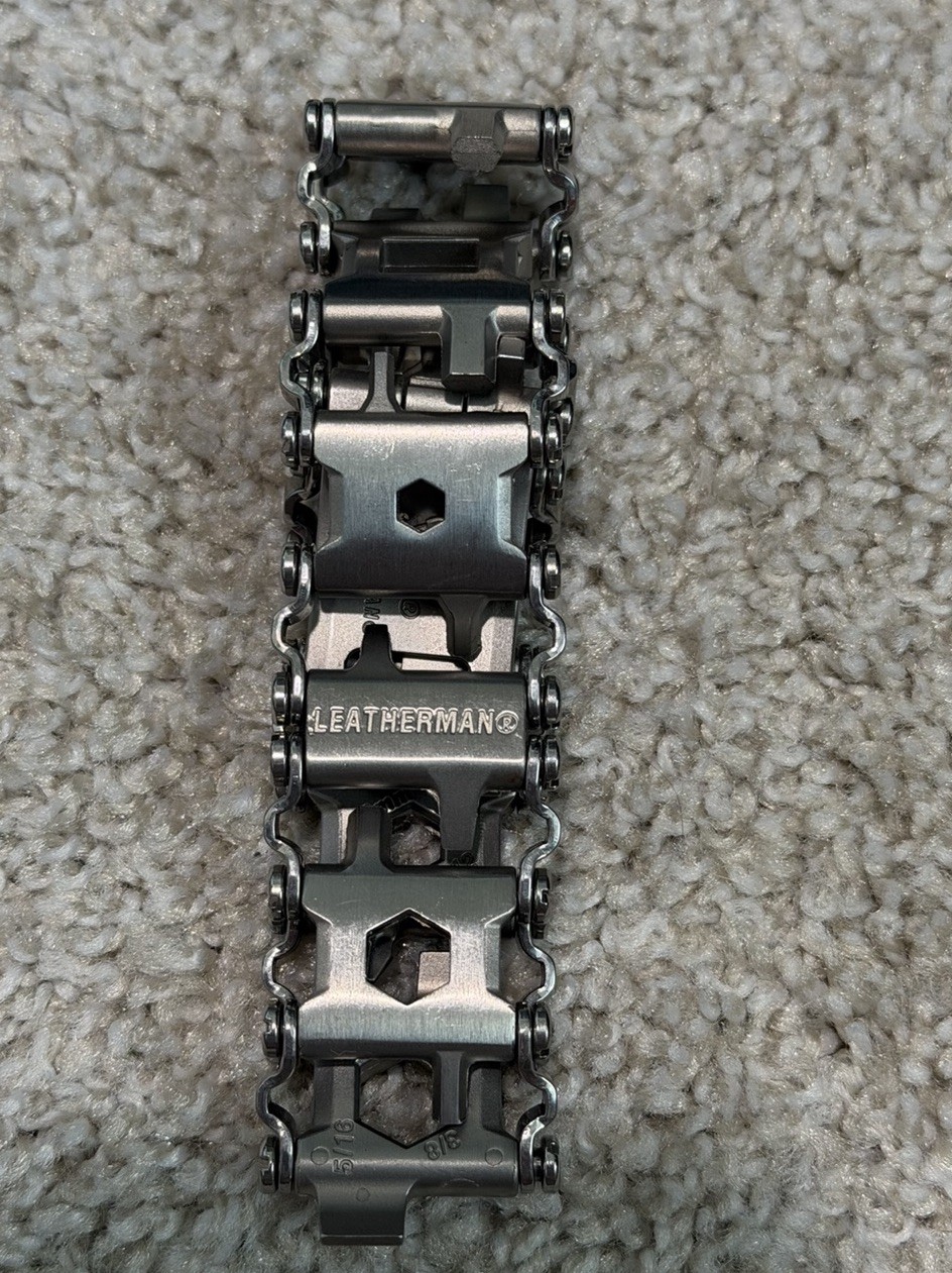 Original Leatherman Tread Multi-Tool Bracelet, Stainless Steel Silver