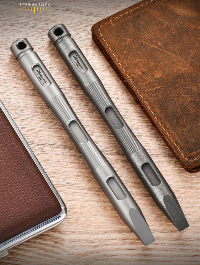 Hot EDC Solid Titanium Alloy Keychain Pry Bar Pendant Crowbar Outdoor Multi Tool