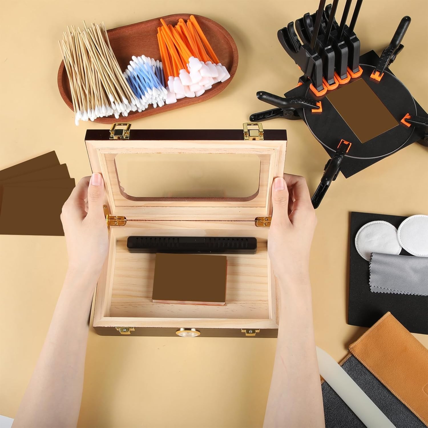 642 Pcs Card Flattening Tool Kit Trading Card Cleaning Care Tool Repair ……