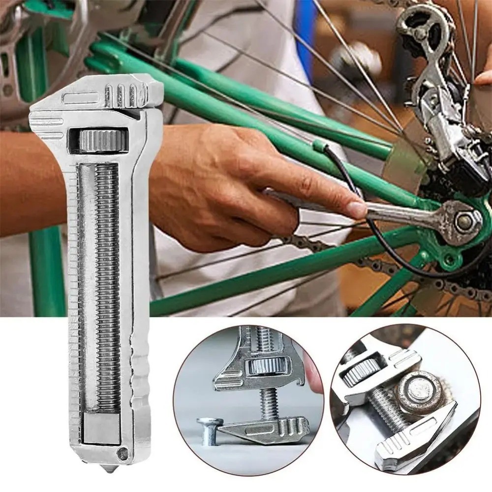 Mini Adjustable Multi Tool Wrench with Cutter & Bottle Opener Pocket Tool