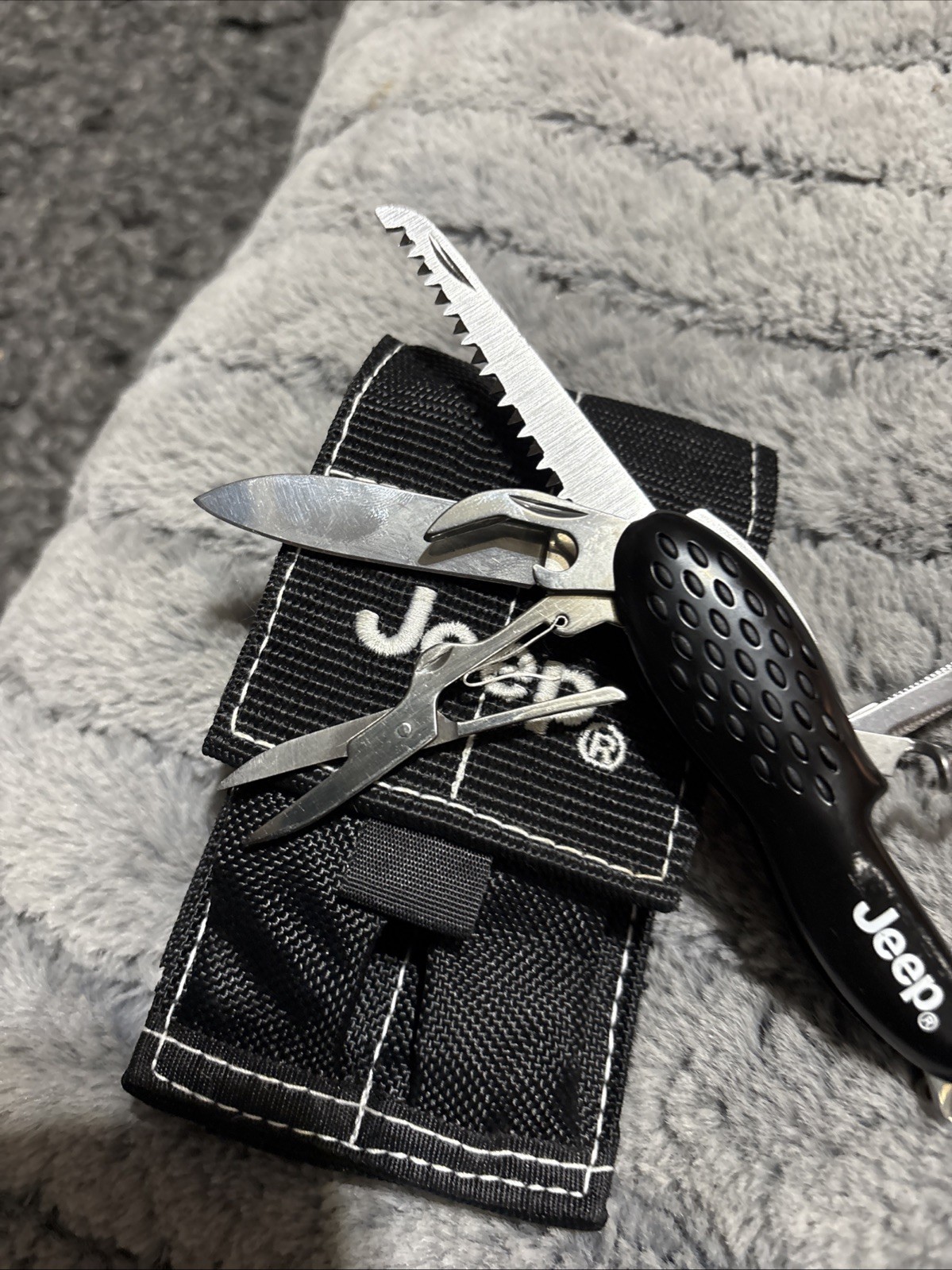 JEEP Multi-tool Knife With Pouch Stainless Steel 2007 Like Swiss Army Knife