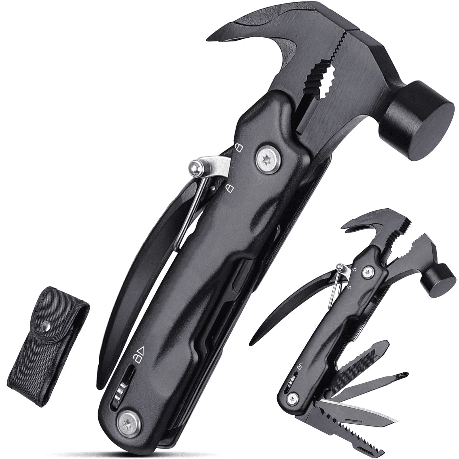 Lockways 12 in 1 Hammers Multi Tool for Men, Portable Mini All in One Multitool