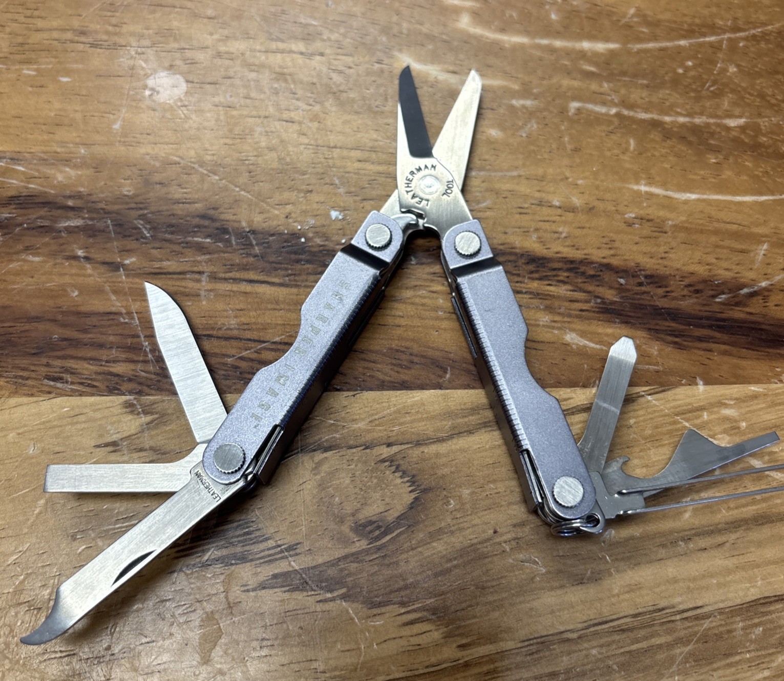 Leatherman Micra Multi Tool Gray Sharper Image Branded