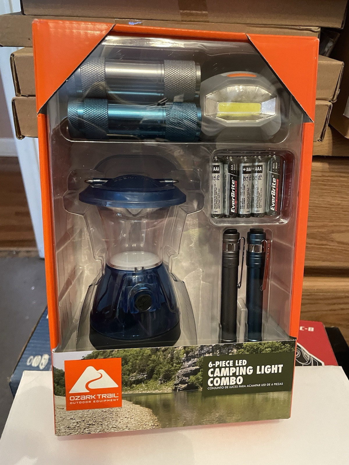 Ozark-Trail Outdoor 6-Piece Set LED Camping Hiking Hunting Light Combo Pack NEW