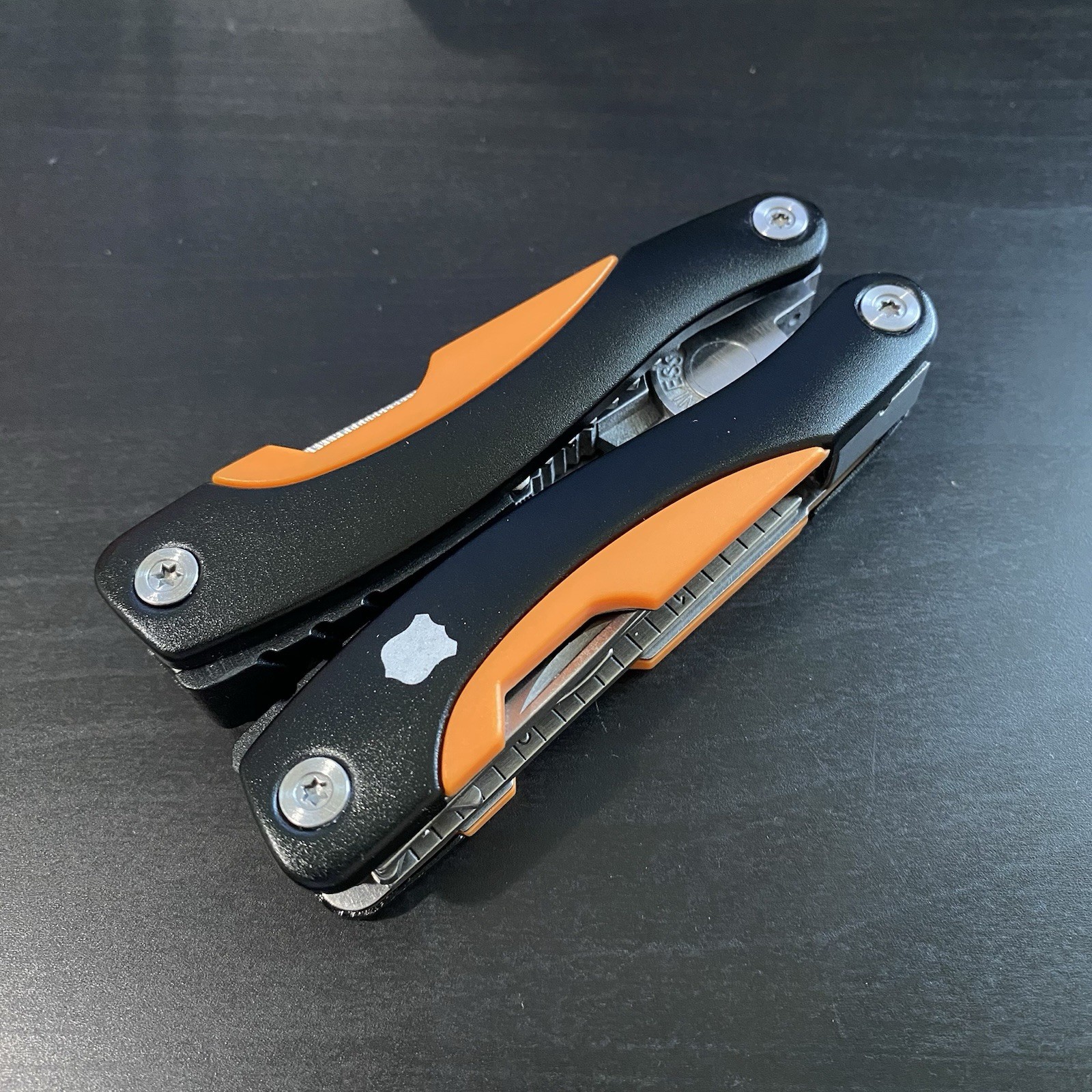 Field & Stream 10-in-1 Multi-Tool Black Orange Stainless Steel With Sheath