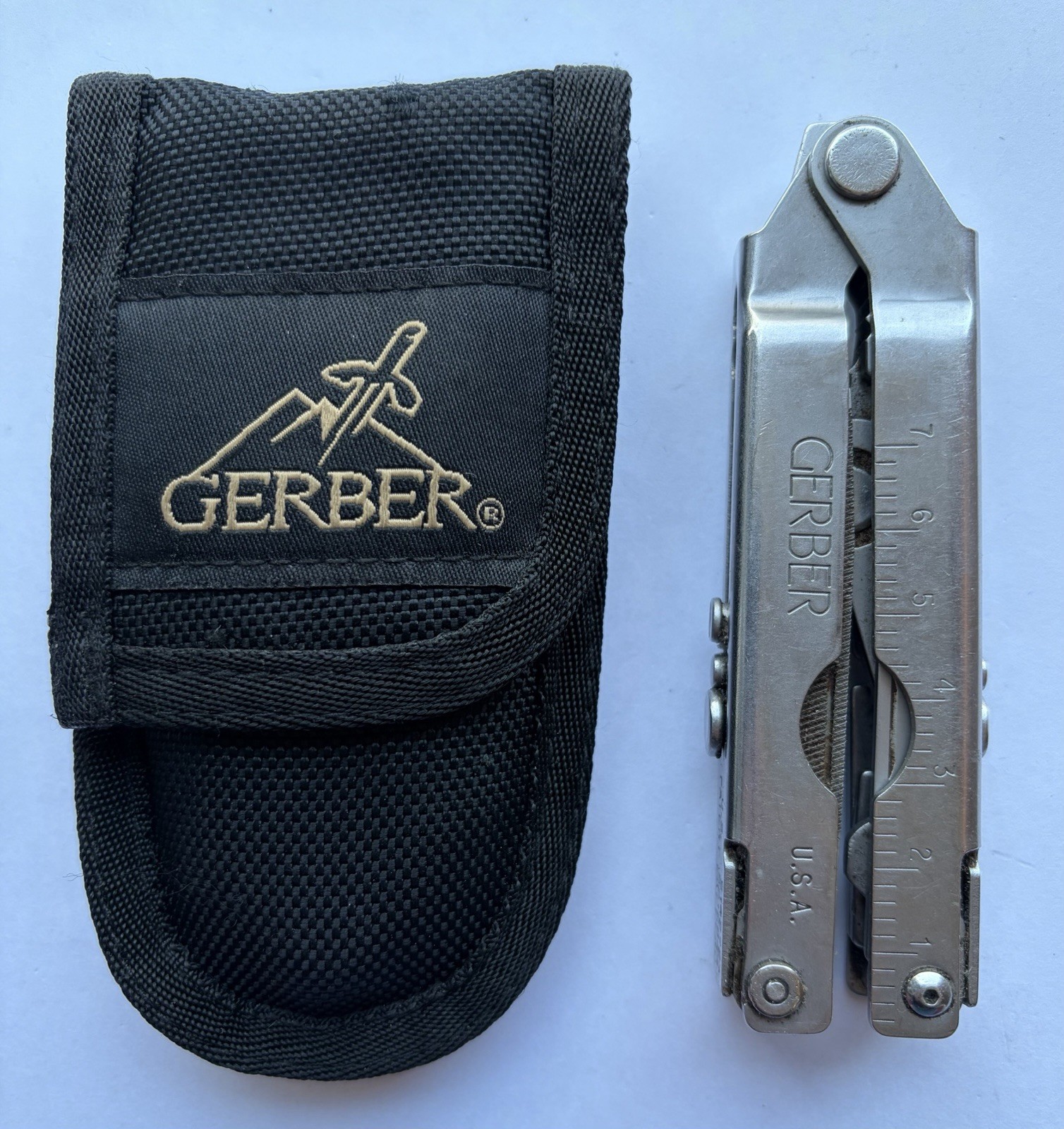 VINTAGE 1990s GERBER USA ORIGINAL BLUNT NOSE MULTI-PLIER MULTI-TOOL IN NEW POUCH