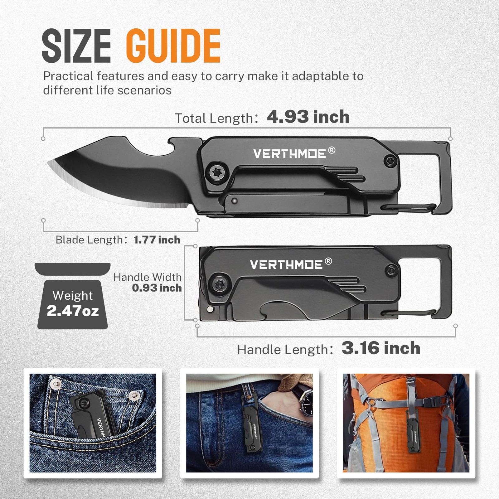 Gifts for Men Pocket Knife Keychain Multitool for Christmas…