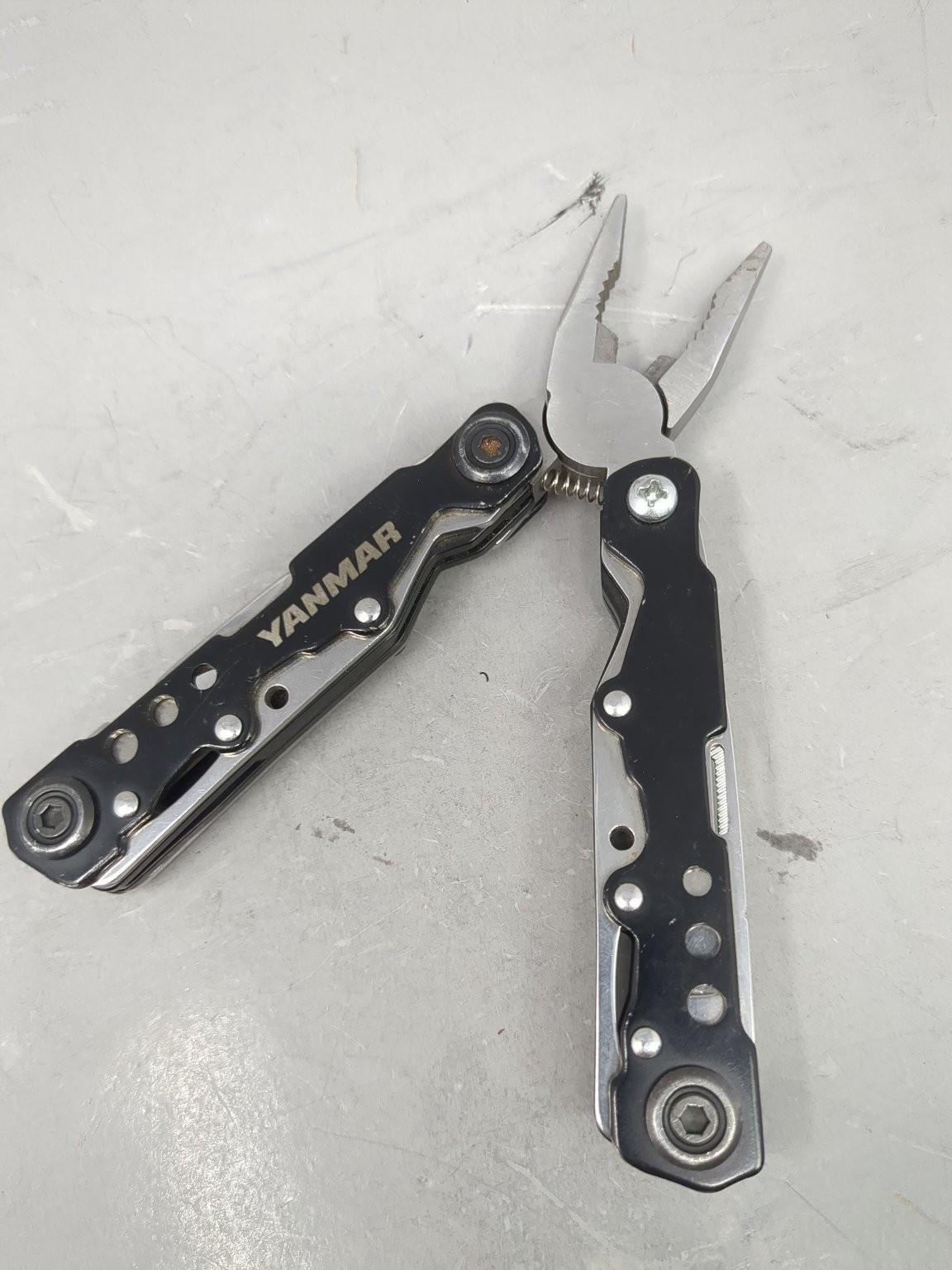 Yanmar Multi-Tool Camping Pliers Stainless Steel Black Handles
