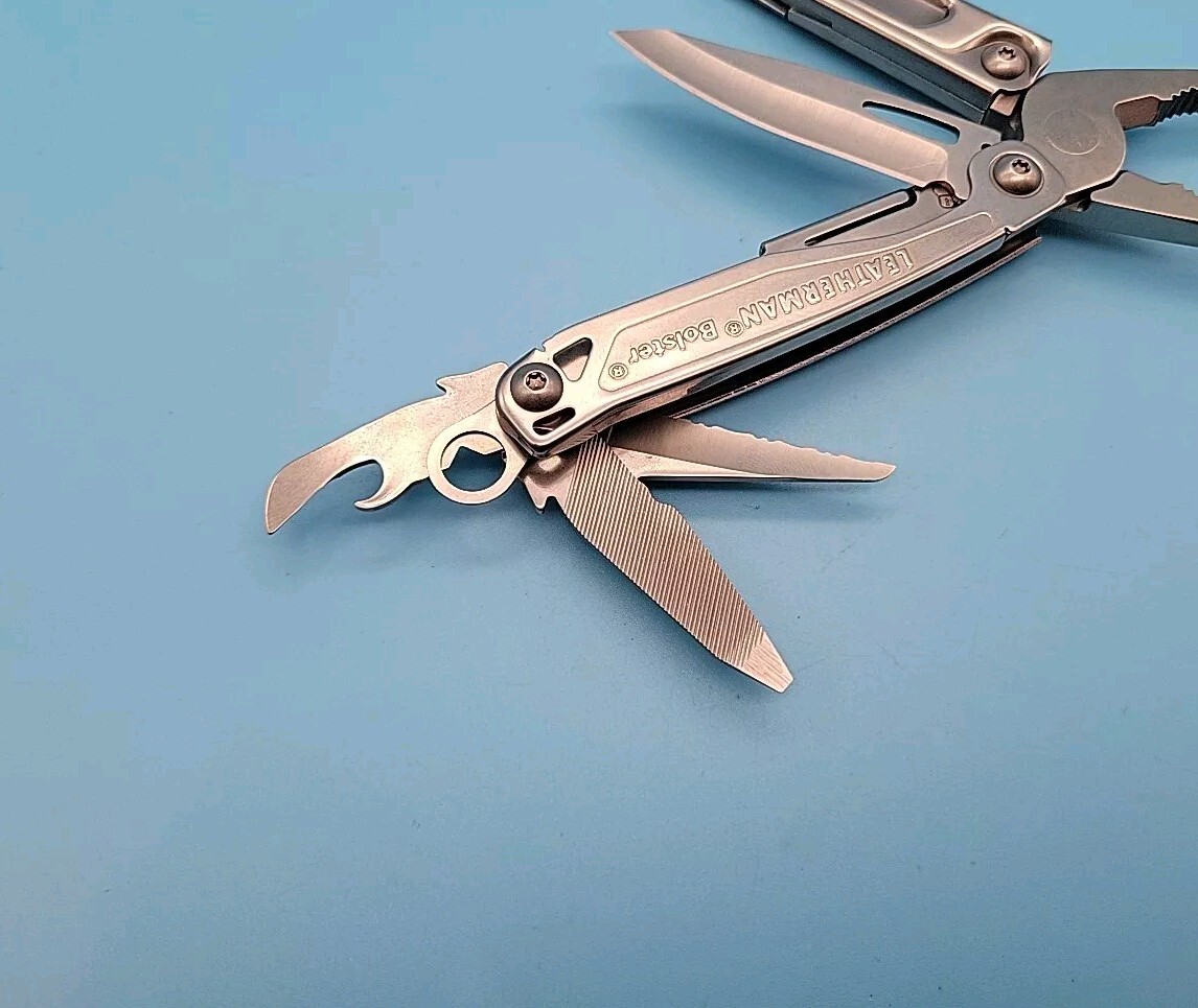 Leatherman Bolster Multi Tool – Spring Action Pliers, Knife, Screwdrivers, File